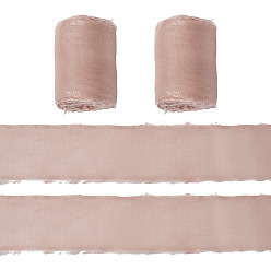 Brun Rosé  Ruban polyester, ruban d'organza, accessoires de vêtements, brun rosé, 1-5/8 pouces (40 mm), environ 5.47 yards (5m)/rouleau