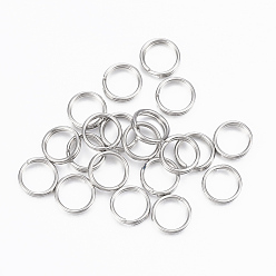 Stainless Steel Color 304 Stainless Steel Split Rings, Double Loops Jump Rings, Stainless Steel Color, 7x1.5mm, about 6mm inner diameter, Single Wire: 0.75mm