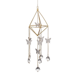 Бабочка Геометрические металлические ловцы солнца, shinny k9 украшение на стеклянную стену, украшение-оберег для дома и офиса, бабочки, 520 мм длиной, Кулон : 270x82x78 мм