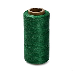 Зеленый 260m вощеные полиэфирные шнуры, плоский, зелёные, 0.8x0.3 мм, около 284.34 ярдов (260 м) / рулон