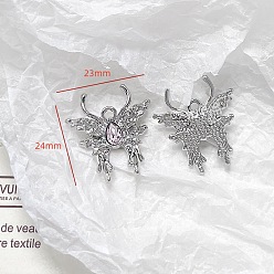 Бабочка Платинового сплава подвески, бабочка, 23x24 мм