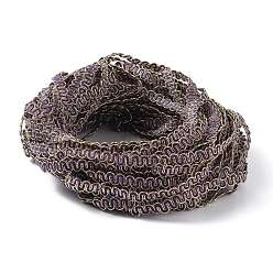 Фиолетовый Ажурная гофрированная кружевная лента, форма волны, для аксессуаров одежды, украшение дома, фиолетовые, 3/8 дюйм (9~10 мм)