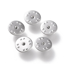 Нержавеющая Сталь Цвет Не тускнеет 304 значок из нержавеющей стали на лацкане, клатчи-бабочки, фурнитура для броши, цвет нержавеющей стали, 12x5 мм, отверстие : 1.6 мм