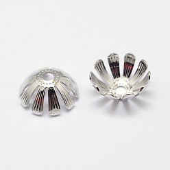 Платинированный Класс крышки шарика ааа латуни, без кадмия, без никеля и без свинца, Реальная платина, 13x5 мм, отверстие : 2 мм