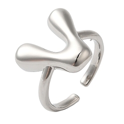 Letter V Латунное открытое кольцо-манжета для женщин с инициалами, без кадмия, без никеля и без свинца, Буква V, 16.5x17.5 мм, регулируемый