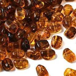 Самородки Прозрачные акриловые бусины, имитировать янтарные бусы, самородки, 6.5x9x5.5 мм, отверстие : 1.5 мм, Около 2380 шт / 500 г