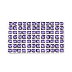 Танзания Aurora(jm) пришиваем горный хрусталь, граненый стеклянный горный хрусталь, многожильных ссылки, с латунной оправой золотистого цвета, сердце, танзанитом, 8x8x5.5 мм, отверстия : 0.9 mm и 1 мм