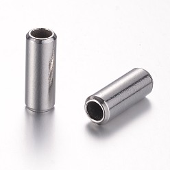 Stainless Steel Color Tarnish Resistant 201 Stainless Steel Beads, Column, Stainless Steel Color, 16x6mm, Hole: 3.5mm