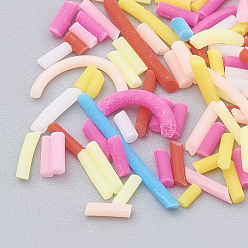 (52) Непрозрачная лаванда Бусины из полимерной глины, подделка, без отверстия , разноцветные, 1~14.5x1 мм