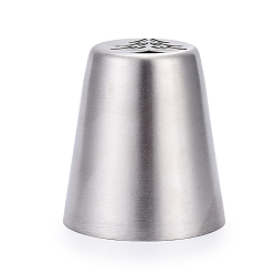 Stainless Steel Color Non-Tarnish Christmas Tree Stainless Steel Russian Piping Tips, Cake Decorating Tips, for Cupcake Cookies Birthday Party, Stainless Steel Color, 40.5x37mm, Inner Diameter: 35mm