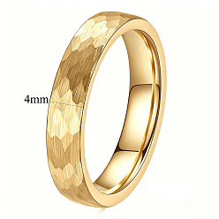 Golden 304 Edelstahl Fingerringe, golden, 4 mm, Innendurchmesser: 17 mm