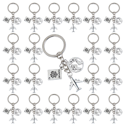 Платина 24 брелок из сплава, с железными кольцами, платина, 75 мм