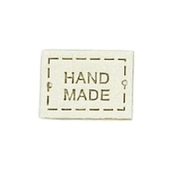 Бежевый Бирки из микрофибры, этикетки на одежду ручной работы, для джинсов своими руками, , обуви, аксессуары для шляп, прямоугольные, бежевые, 20x15 мм