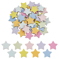 (52) Непрозрачная лаванда Листы с деревянными звездочками для персонализированных деревянных банок для наград., с тканевым мешком, разноцветные, 160x185x2.5 мм