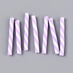 Сливовый Ручной полимерной глины ногтей декоративные аксессуары, колонка, слива, 19~23x1.5~3 мм