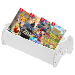 Белый 1 Подставки для демонстрации игровых коробок из сосновой древесины в мешке, белые, 40x21.6x5.5 см