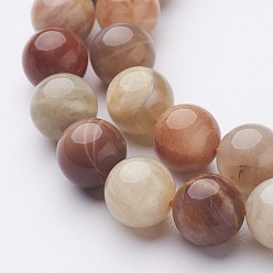 Солнечный Камень Натуральный Sunstone бисер пряди, круглые, 12.5 мм, отверстие : 1 мм, около 31 шт / нитка, 14.9 дюйм (380 мм)