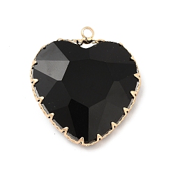 Реактивный Самолет K 9 стеклянные подвески, сердце прелести, с легкими золотыми тонами латуни, граненые, струя, 31x28x9 мм, отверстие : 2 мм