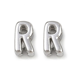 Letter R 304 прелести нержавеющей стали, буквы, Буква R, 7.5x4.5x3.5 мм, отверстие : 1.8 мм