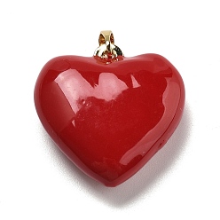 (123L) Белый крем непрозрачный блеск Латунь эмаль подвески, без кадмия, без никеля и без свинца, сердце прелести, реальный 18 k позолоченный, огнеупорный кирпич, 26.5x26x9.5 мм, отверстие : 5.5x3.5 мм