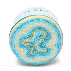 Темно-Голубой Хлопковая пряжа градиентного цвета, для одежды шарфы свитера шали шапки, глубокое синее небо, 100г/моток, около 306.21 ярдов (280 м) / моток