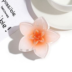 Темно-Оранжевый Заколки для волос с когтями из смолы, аксессуары для волос для женщин и девочек, цветок, темно-оранжевый, 75x65 мм