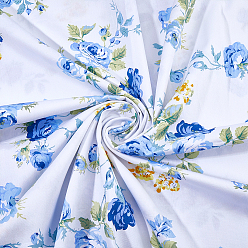 Blanc 2m tissu en coton, accessoires du vêtement, motif de fleur, blanc, 1600mm