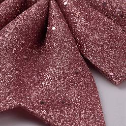 Thistle Glitter Cloth Bowknot Pendant Decoration, for Christmas Tree Gift Box Hanging Ornaments, Thistle, 165~180x160~175x19~20mm