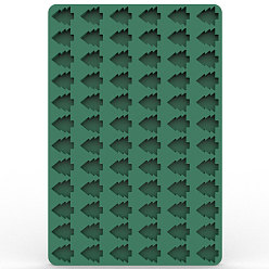 Морско-зеленый Лотки для форм для льда из пищевого силикона, с 72 полостями в форме елки, многоразовый производитель форм для выпечки, для изготовления мыльного торта из расплава воска, цвета морской волны, 200x300x9 мм