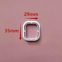 Rectangle Christmas Plastic Molds, Clay Cutters, Clay Modeling Tools, for Earring Making, Rectangle, 3.5x2.9cm
