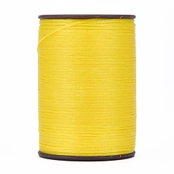 Золотистый Плоская вощеная нить, микро шнур макраме, для шитья кожи, золотые, 0.8 мм, около 109.36 ярдов (100 м) / рулон
