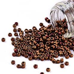 (618) Opaque Frosted Pastel Mudbrick TOHO Round Seed Beads, Japanese Seed Beads, (618) Opaque Frosted Pastel Mudbrick, 11/0, 2.2mm, Hole: 0.8mm, about 50000pcs/pound