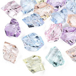 (52) Непрозрачная лаванда Прозрачные акриловые бусины, чипсы, разноцветные, 12x11x11 мм, отверстие : 1.8 мм, Около 580 шт / 500 г