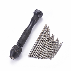 Черный 30 набор / набор микроразрушений, 0.5 мм ~ 3 мм для ремесел и ювелирных изделий pcb, 1 Сверло ручное спиральное шт., чёрные, 8.9x1.5 см