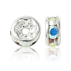 00030 200 Crystal AB Оправы из кристаллов preciosa® maxima с несколькими камнями, Шарики прокладки, чешский хрусталь, 711 39 103 рондель с шатонами, 00030 200 кристалл аб, 4.5 мм