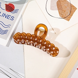 Шоколадный Большие матовые акриловые заколки-когти для волос, бордюрная цепь нескользящие челюстные зажимы для девочек и женщин, цвет шоколада, 60x110 мм