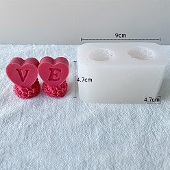 Heart Food Grade Silicone Candle Molds, For Candle Making, Heart, 4.7x9x4.7cm