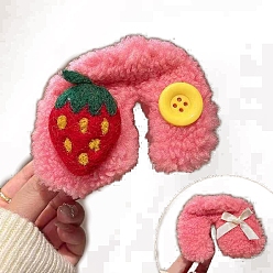 Клубника Заколки-коготки из шерстяного фетра, женские заколки для густых волос, клубника, 100 мм