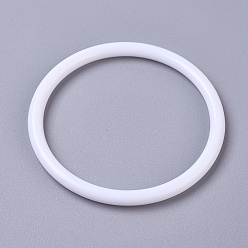 Белый Обручи макраме кольцо, для рукоделия и тканой сетки / полотна с перьями, белые, 73.5x5.5 мм, внутренний диаметр: 62.5 мм