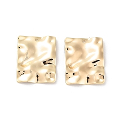 Real 18K Gold Plated Brass Pendants, Rectangle, Real 18K Gold Plated, 24x19x2mm, Hole: 1.2mm