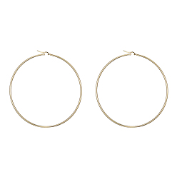 Золотой 304 серьги из нержавеющей стали, гипоаллергенные серьги, Кольцевая форма, золотые, 12 датчик, 79x2 мм , штифт: 0.7x1 мм