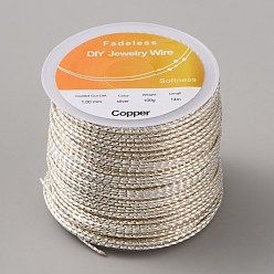 Серебро Медная проволока, витой квадрат, долговечный, серебряные, 18 датчик, 1 мм, около 45.93 футов (14 м) / рулон