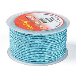 Небесно-голубой Плетеные нити нейлона, окрашенные, голубой, 2.5 мм, около 10.93 ярдов (10 м) / рулон