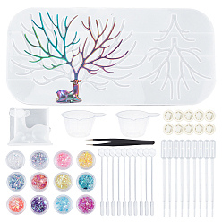 (52) Непрозрачная лаванда Силиконовые формы для рождественских оленей / оленей, с одноразовыми пластиковыми пипетками для переноса и латексными кроватками для пальцев, антистатический пинцет и леденцы с постепенным изменением цвета, разноцветные, 65x32x53 мм