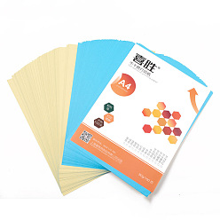 Blue Waterproof A4 Adhesive Sticker Sheets, Self-Adhesive Labels Sticker, Blue, 29.7x21x0.01cm, 100sheets/bag