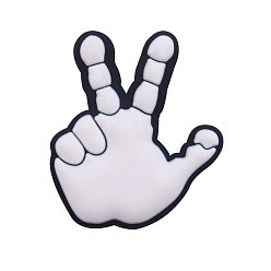 Белый Силиконовые фокусные шарики, ладонь, белые, 33x28 мм