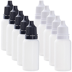 Couleur Mélangete 10 pièces 2 styles bouteilles rechargeables en plastique PE, avec bouchon, couleur mixte, 2.3x6.8~6.85 cm, 5 pcs / style