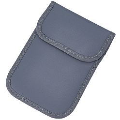 Gris Oscuro Bolsas tácticas de piel sintética para protección contra la radiación de teléfonos móviles, Rectángulo, gris oscuro, 170x120x3.5~8 mm