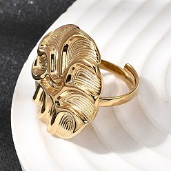 Золотой 304 кольца для пальцев из нержавеющей стали для женщин, круглые, ионное покрытие (ip), золотые, размер США 7 1/4 (17.5 мм)