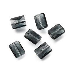 Темно-серый Стекло имитация австрийских хрустальных бусин, прямоугольные, граненые, темно-серый, 8x6.5x4 мм, отверстие : 1.2 мм